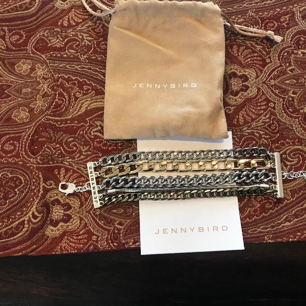 Jenny Bird Austin Cuff Mixed Metal Layered Chain